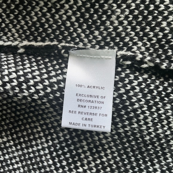 Ana Couture Black Printed Open Cardigan Size Large - Picture 9 of 13